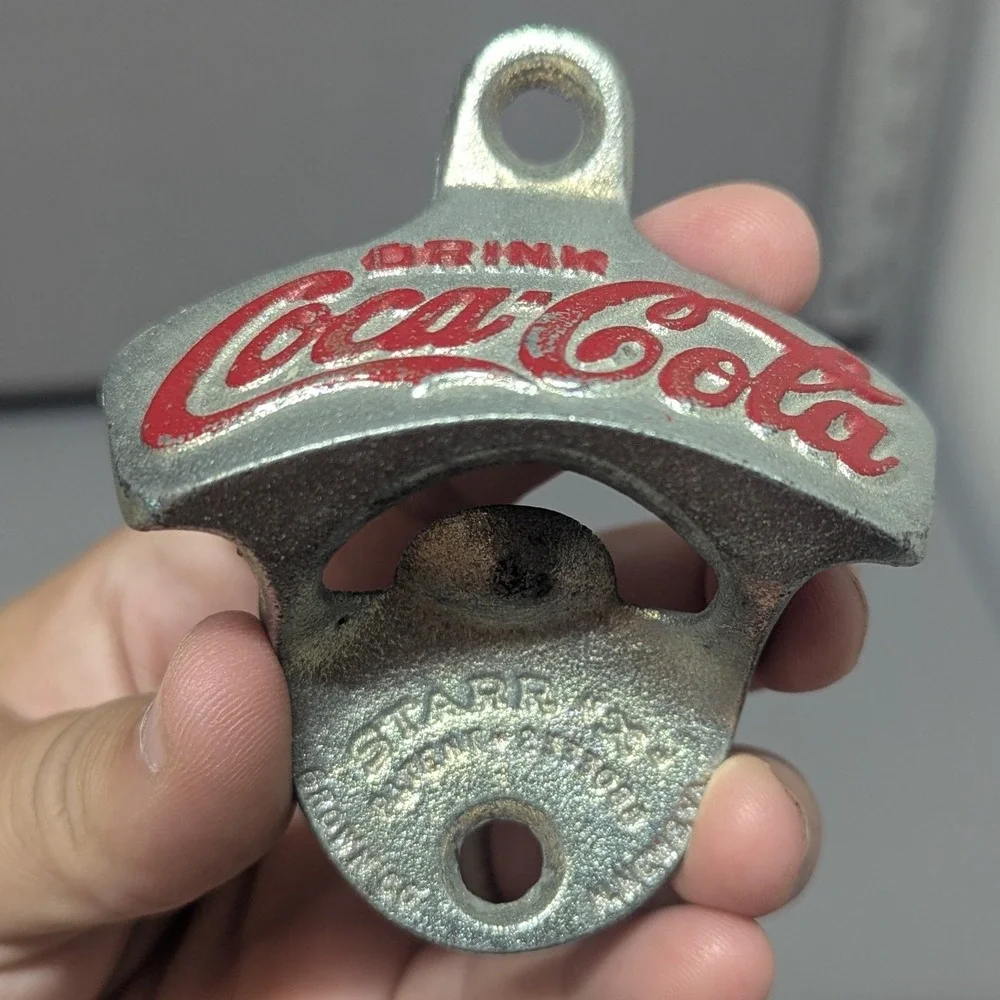 VTG Coca-Cola Starr X Wall Mount Metal Bottle Opener Germany 2333088 Collectible